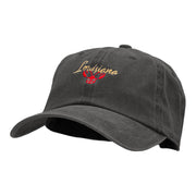 Louisiana Crawfish Embroidered Unstructured Cotton Cap