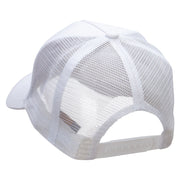 Cool Truck Embroidered Solid Cotton Prostyle Twill Mesh Cap - White OSFM