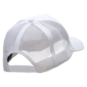 Cool Truck Embroidered Solid Cotton Prostyle Twill Mesh Cap - White OSFM