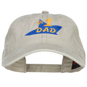 Number 1 Dad Star Embroidered Washed Cap