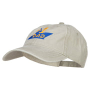 Number 1 Dad Star Embroidered Washed Cap