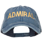 Admiral Embroidered Washed Buckle Cap