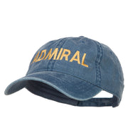 Admiral Embroidered Washed Buckle Cap