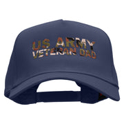 US Army Veteran Dad Solid Cotton Twill 5 Panel Prostyle Snap Cap - Navy OSFM