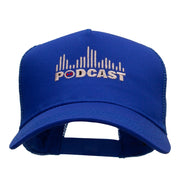 Podcast on Air Five Panels Pro Style Trucker Mesh Cap - Royal OSFM