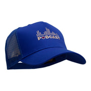 Podcast on Air Five Panels Pro Style Trucker Mesh Cap - Royal OSFM