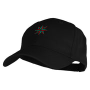 Star Ornament Embroidered Low Profile Structured  Cap - Black OSFM