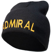 Admiral Embroidered Short Beanie