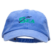 SEA Embroidered Pigment Dyed Wash Cap - Royal OSFM