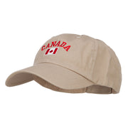 Canada with Flag Embroidered Low Cap