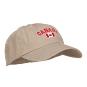 Canada with Flag Embroidered Low Cap