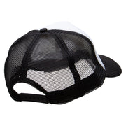 Octopus Embroidered Foam Panel Mesh Snapback - Black-White OSFM