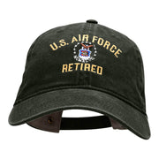 U.S. Air Force Retired Embroidered Washed Pigment Dyed Cap