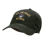 U.S. Air Force Retired Embroidered Washed Pigment Dyed Cap