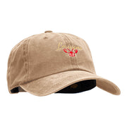 Louisiana Crawfish Embroidered Unstructured Cotton Cap