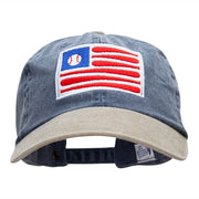 American Baseball Flag Embroidered Cotton Wash Cap