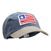 American Baseball Flag Embroidered Cotton Wash Cap