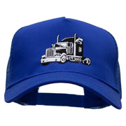 Cool Truck Embroidered Solid Cotton Prostyle Twill Mesh Cap - Royal OSFM