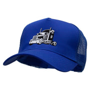 Cool Truck Embroidered Solid Cotton Prostyle Twill Mesh Cap - Royal OSFM