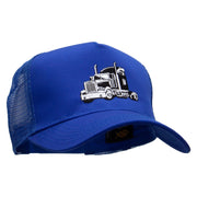 Cool Truck Embroidered Solid Cotton Prostyle Twill Mesh Cap - Royal OSFM