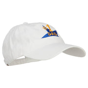 Number 1 Dad Star Embroidered Washed Cap