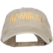 Admiral Embroidered Washed Buckle Cap