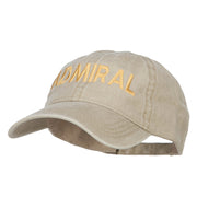 Admiral Embroidered Washed Buckle Cap