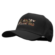 US Army Veteran Dad Solid Cotton Twill 5 Panel Prostyle Snap Cap - Black OSFM