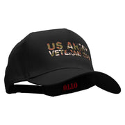 US Army Veteran Dad Solid Cotton Twill 5 Panel Prostyle Snap Cap - Black OSFM