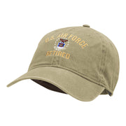 U.S. Air Force Retired Embroidered Washed Pigment Dyed Cap