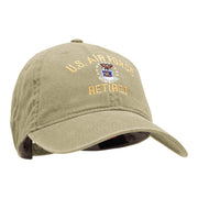 U.S. Air Force Retired Embroidered Washed Pigment Dyed Cap