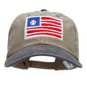 American Baseball Flag Embroidered Cotton Wash Cap