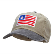 American Baseball Flag Embroidered Cotton Wash Cap