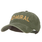 Admiral Embroidered Washed Buckle Cap