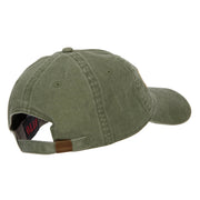 Admiral Embroidered Washed Buckle Cap