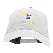 U.S. Air Force Retired Embroidered Washed Pigment Dyed Cap