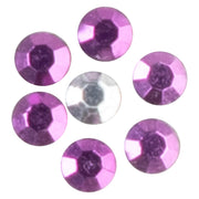 Rhinestud Hotfix Flower Iron On Glue Patch - Purple OSFM