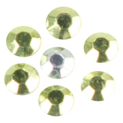 Rhinestud Hotfix Flower Iron On Glue Patch - Light Green OSFM
