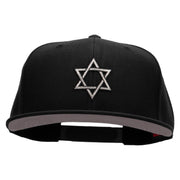 Silver Star of David Patched Wool Blend Pro Style Snapback