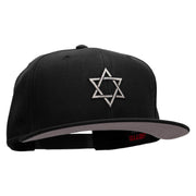 Silver Star of David Patched Wool Blend Pro Style Snapback