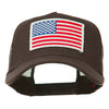 American Flag Patched 5 Panel Mesh Back Cap