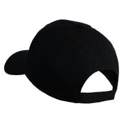 Chicago Flag Patched Solid Cotton Twill Low Profile Strap Cap - Black OSFM