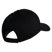 Chicago Flag Patched Solid Cotton Twill Low Profile Strap Cap - Black OSFM