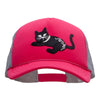 Satin Playful Kitten Patched Summer Foam Mesh Trucker Cap