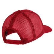 3D Puff Letter A Patched Solid Cotton Twill Mesh Prostyle Cap - Red OSFM