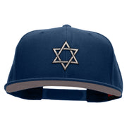 Silver Star of David Patched Wool Blend Pro Style Snapback