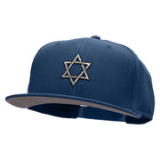 Silver Star of David Patched Wool Blend Pro Style Snapback