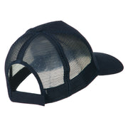 American Flag Patched 5 Panel Mesh Back Cap