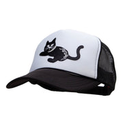 Satin Playful Kitten Patched Summer Foam Mesh Trucker Cap