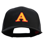 3D Puff Letter A Patched Solid Cotton Twill Mesh Prostyle Cap - Black OSFM